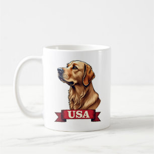 Vintage-USA-Golden-Retriever-Gravur-Shirt Kaffeetasse