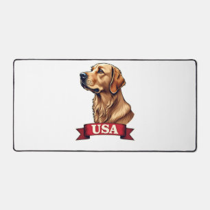 Vintage USA Golden Retriever Gravur-Shirt Schreibtischunterlage
