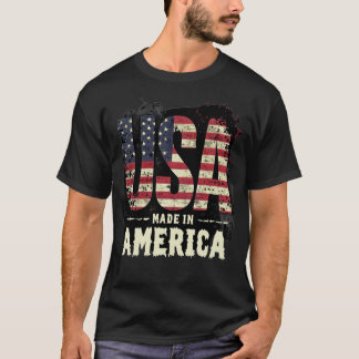 Vintage USA Made in America Distressed Grafik T-Shirt