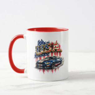 Vintage-USA-Muscle-Car-Grafik-Kombitassen   Patrio Tasse