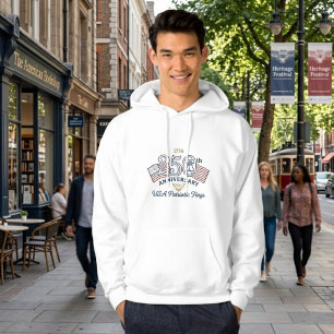 Vintage-USA-Patriotismus-Flaggen Liberty Bell Pull Hoodie