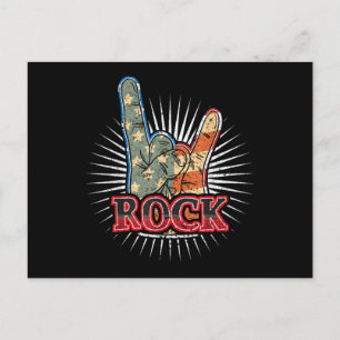Vintage-USA-Rock-Band-Konzerposter 70er 80er Feiertagspostkarte