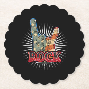 Vintage-USA-Rock-Band-Konzerposter 70er 80er Untersetzer