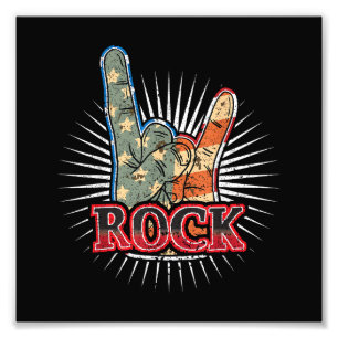 Vintage USA Rock - Band Konzertposter 70er 80er Fotodruck