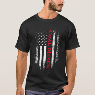 Vintage USA Rot Weiß Kohlebergmann Amerikanische F T-Shirt