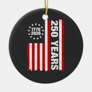 Vintage USA Semiquincentennial 250. Jubiläum Keramik Ornament