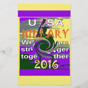 Vintage USA Stärker Zusammen Abstract Art Print Briefpapier
