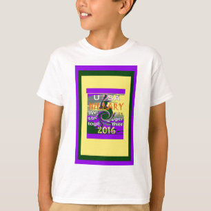 Vintage USA Stärker Zusammen Abstrakter Kunstdruck T-Shirt