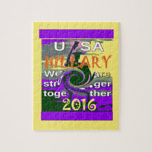Vintage USA Stärker Zusammen Abstraktes Kunstposte Puzzle