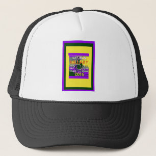 Vintage USA Stärker Zusammen Abstraktes Kunstposte Truckerkappe