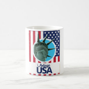 Vintage USA Statue of Liberty vintage Reiseplakat Kaffeetasse