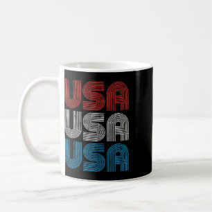Vintage USA Unabhängigkeitstag 4. Juli Patriotisch Kaffeetasse