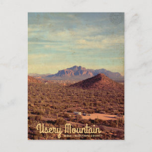 Vintage Usery Mountain Regionalpark Reise Postkarte