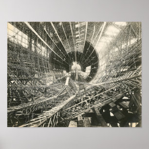 Vintage USS Shenandoah Luftschiff Bauplakat Poster