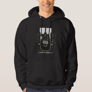 Vintage Utah American Home Pride Retro Utah Hoodie