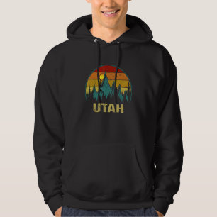 Vintage Utah Berge Natur Wandern Retro 80er Stil Hoodie