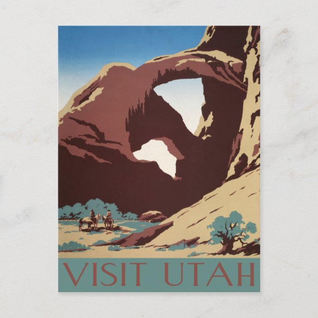 Vintage Utah Postkarte (Vorderseite)