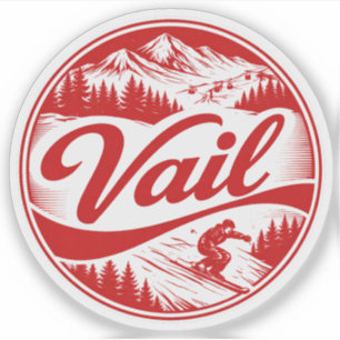 vintage Vail Colorado Outdoor-Seilbahn-Souvenirs Aufkleber
