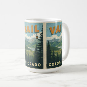 Vintage Vail Colorado Outdoor-Seilbahn-Souvenirs Kaffeetasse