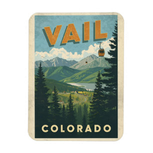 Vintage Vail Colorado Outdoor-Seilbahn-Souvenirs Magnet