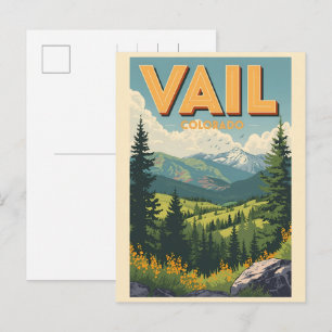Vintage Vail Colorado Outdoor Sommer Souvenirs Postkarte