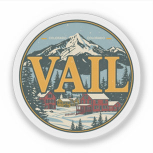 vintage Vail Colorado Outdoor-Winter-Schnee-Ski Aufkleber
