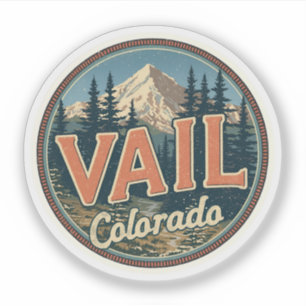 vintage Vail Colorado Outdoor Winter Schnee Ski Aufkleber