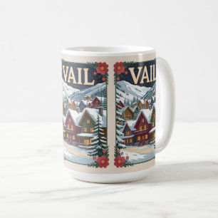 vintage Vail Colorado Outdoor Winter Schnee Ski Kaffeetasse