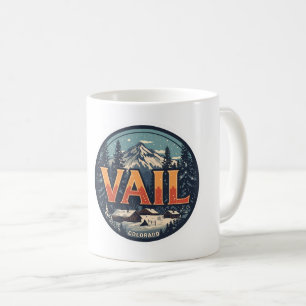 vintage Vail Colorado Outdoor-Winter-Schnee-Ski Kaffeetasse