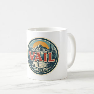 vintage Vail Colorado Outdoor Winter Schnee Ski Kaffeetasse