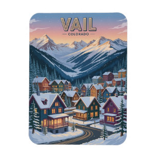 vintage Vail Colorado Outdoor-Winter-Schnee-Ski Magnet