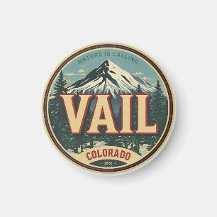 vintage Vail Colorado Outdoor-Winter-Schnee-Ski Magnet