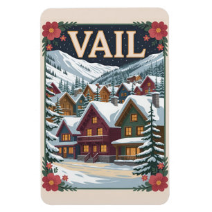 vintage Vail Colorado Outdoor-Winter-Schnee-Ski Magnet