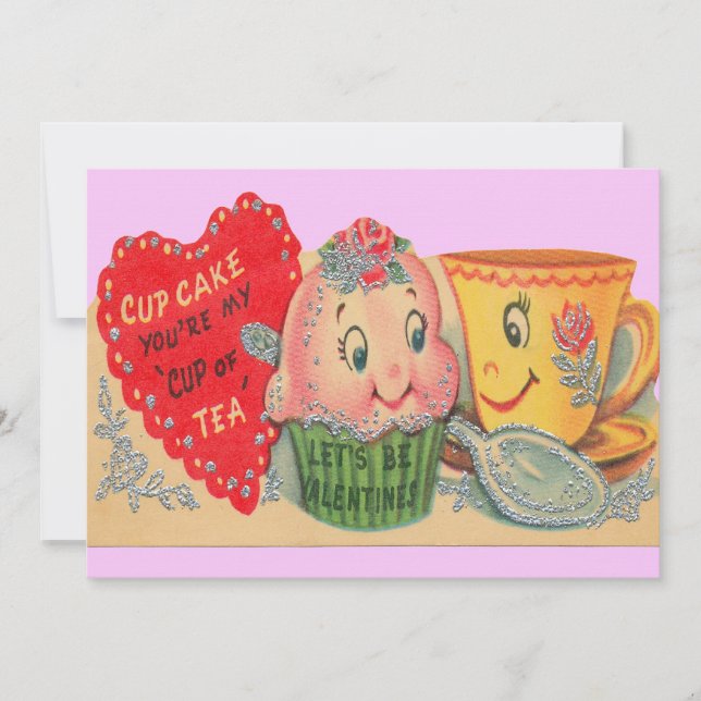 Vintage Valentine-Einladungen Einladung (Vorderseite)