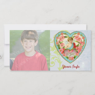 Vintage Valentine Foto Cards Feiertagskarte