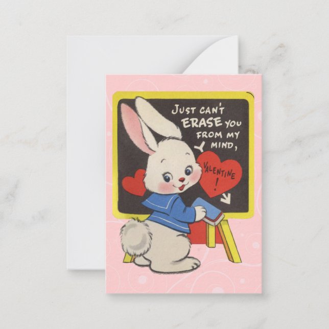 Vintage Valentine Kid Cards Mitteilungskarte (Vorderseite)