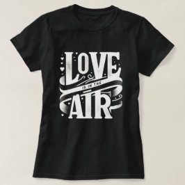 Vintage Valentine - Liebe liegt in der Luft - weiß T-Shirt