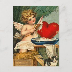 Vintage Valentine Postcard Feiertagspostkarte