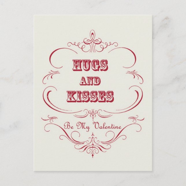 Vintage Valentine-Postkarte Feiertagspostkarte (Vorderseite)