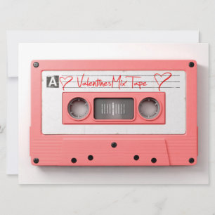 Vintage Valentines Audio Cassette Mix Tape Feiertagskarte