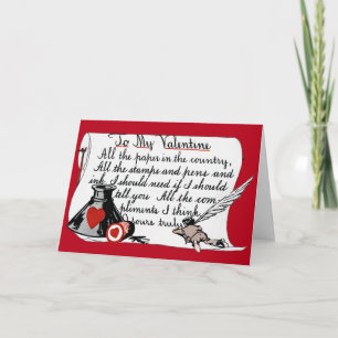 VINTAGE VALENTINE'S DAY CARD FEIERTAGSKARTE