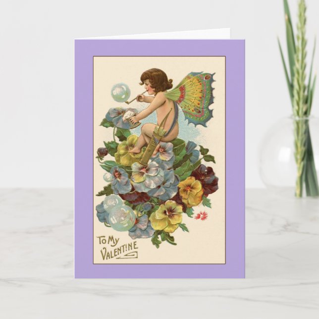 Vintage Valentinkarte Feiertagskarte (Vorderseite)