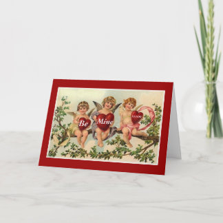 Vintage-Valentins-Cupid, Sei, Mein, XXXOO Feiertagskarte