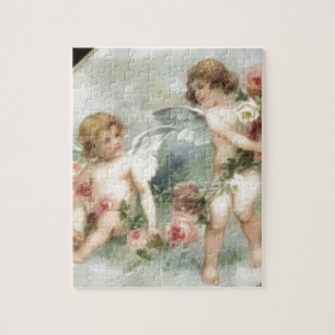 Vintage-Valentins-Engelchen Puzzle