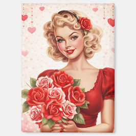 Vintage-Valentins-Pin-Up-Girl-Magnet Magnet