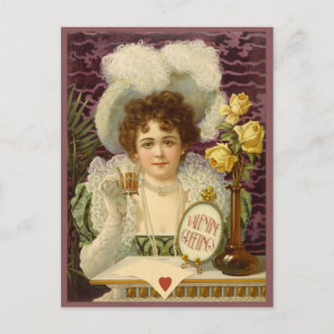 Vintage-Valentinskarte CC0348 Postkarte