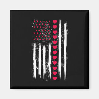 Vintage Valentinstag Amerikanische Flagge Herz Per Magnet