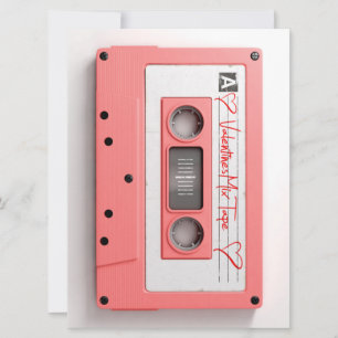 Vintage Valentinstag Audio-Kassette Mix-Tape Feiertagskarte
