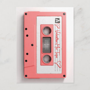 Vintage Valentinstag Audio-Kassette Mix-Tape Feiertagspostkarte
