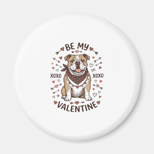 Vintage-Valentinstag-Bulldog-XOXO-Shirt-Design_1 Magnet